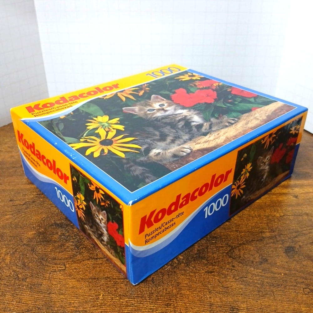 Kodacolor 1000 Piece Puzzle Kitten "Poesy Prowler" Sealed , NOS - Picture 3 of 4